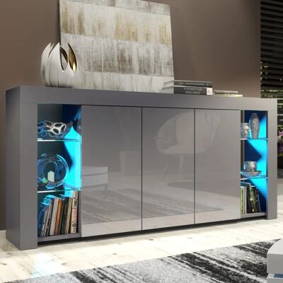 Creative Labs Sideboard 164cm LED Grey Gloss Doors - Sideboard TV Unit Creative Labs Sideboard 164cm LED Grey Gloss Doors - Sideboard TV Unit