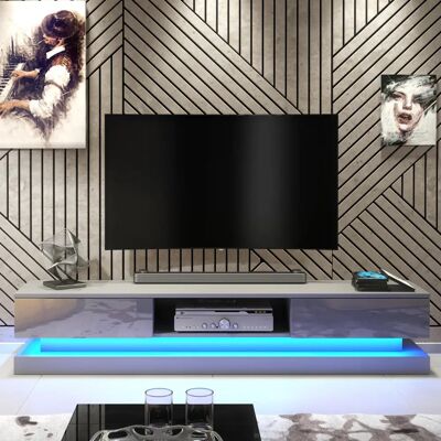 Creative Labs 180cm Dark Grey TV Unit - High Gloss Doors Creative Labs 180cm Dark Grey TV Unit - High Gloss Doors
