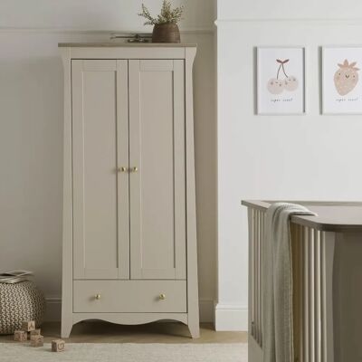 CuddleCo Clara 2 Door Nursery Wardrobe - Cashmere & Ash CuddleCo Clara 2 Door Nursery Wardrobe - Cashmere & Ash