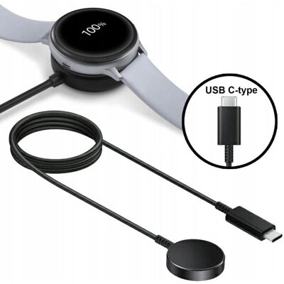 Samsung - Galaxy Smart Watch - Black - USB-C - Charger Samsung - Galaxy Smart Watch - Black - USB-C - Charger