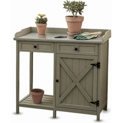 HYGRAD - Garden Potting Bench - Grey - Potting Bench HYGRAD - Garden Potting Bench - Grey - Potting Bench