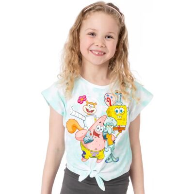 SpongeBob SquarePants Girls Blue Short Sleeve T-Shirt - T-Shirt SpongeBob SquarePants Girls Blue Short Sleeve T-Shirt - T-Shirt
