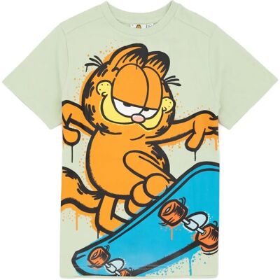 T-shirt garçon à manches courtes Garfield - Vert - T-Shirt - Publicité T-shirt garçon à manches courtes Garfield - Vert - T-Shirt - Publicité
