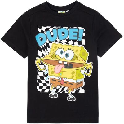 SpongeBob SquarePants Boys Short Sleeve T-Shirt - Black - T-Shirt SpongeBob SquarePants Boys Short Sleeve T-Shirt - Black - T-Shirt