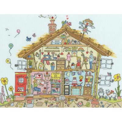Bothy Threads Amanda Loverseed Kit de Broderie en Point de Croix - Bleu Glace - 40cm x 30cm - Kit de Broderie en Point de Croix - Publicité Bothy Threads Amanda Loverseed Kit de Broderie en Point de Croix - Bleu Glace - 40cm x 30cm - Kit de Broderie en Point de Croix - Publicité