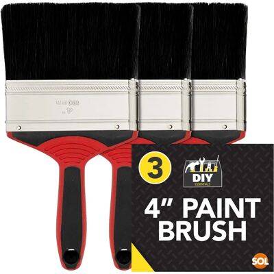 SOL - 3pk 4in - Interior - Exterior - Paint Brush SOL - 3pk 4in - Interior - Exterior - Paint Brush