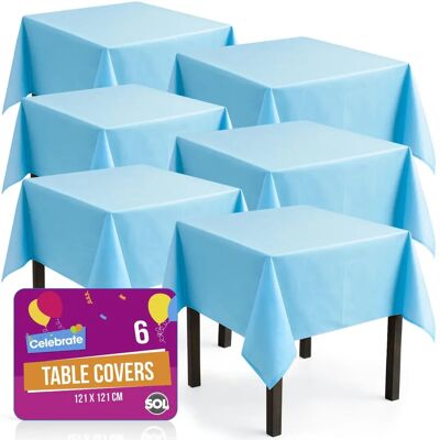 SOL - Table Cloths 121x121 - Blue - Plastic - tablecloth SOL - Table Cloths 121x121 - Blue - Plastic - tablecloth