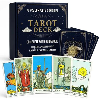 SOL - Tarot Cards Deck - 78 Cards - Guide Book - Card Game SOL - Tarot Cards Deck - 78 Cards - Guide Book - Card Game