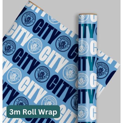 Manchester City FC 3m Rollen Geschenkpapier Manchester City FC 3m Rollen Geschenkpapier