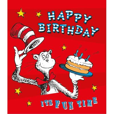 Danilo Promotions Ltd - Dr Seuss Cat in the Hat Birthday Card - Cat in the Hat - Birthday Danilo Promotions Ltd - Dr Seuss Cat in the Hat Birthday Card - Cat in the Hat - Birthday