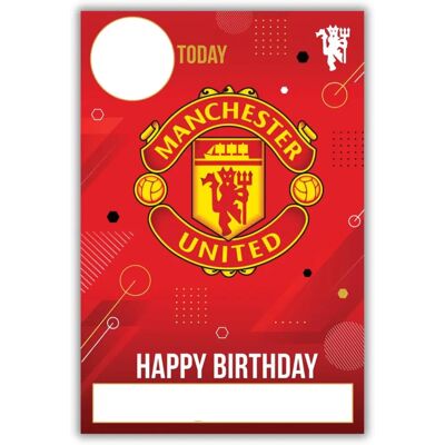 Födelsedagskort Manchester United FC - Röd, Personlig, med Klistermärken Födelsedagskort Manchester United FC - Röd, Personlig, med Klistermärken