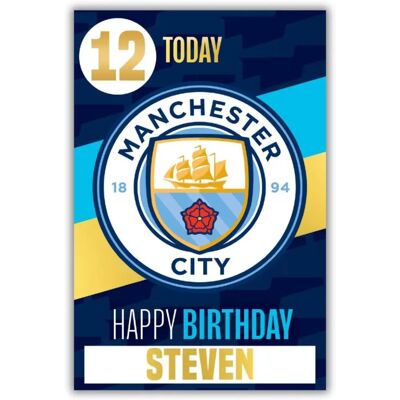 Manchester City FC születésnapi kártya matricákkal - születésnapi kártya Manchester City FC születésnapi kártya matricákkal - születésnapi kártya