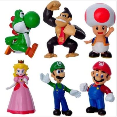 Trade Max 6 Pakker Super Mario Figurer - Julegaver Trade Max 6 Pakker Super Mario Figurer - Julegaver