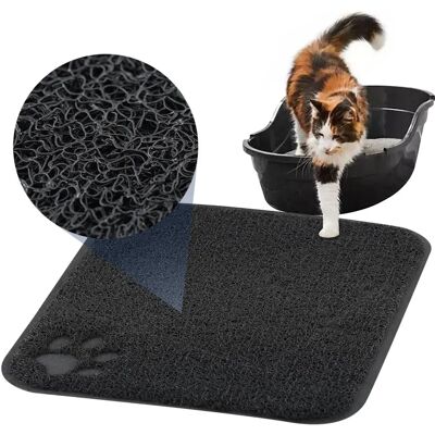GEEZY - Cat Litter Mat - Waterproof - Black - Litter Mat GEEZY - Cat Litter Mat - Waterproof - Black - Litter Mat