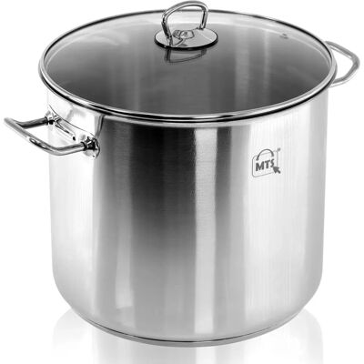 Mts Stainless Steel Stockpot - 15 L - Induction Compatible Mts Stainless Steel Stockpot - 15 L - Induction Compatible