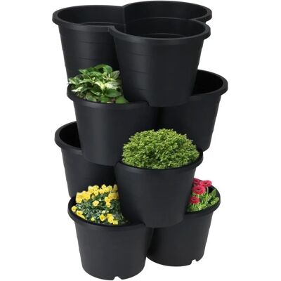 GEEZY - GEEZY 4 - Black - Plastic - Planter GEEZY - GEEZY 4 - Black - Plastic - Planter