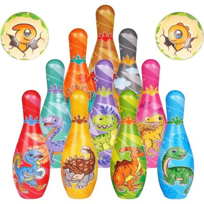 The Magic Toy Shop - Dinosaur Bowling Set - 10 Pins - Toy The Magic Toy Shop - Dinosaur Bowling Set - 10 Pins - Toy