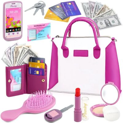 The Magic Toy Shop - Play Purse - Pretend Makeup - Toy Set The Magic Toy Shop - Play Purse - Pretend Makeup - Toy Set