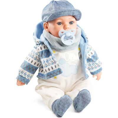 BiBi Doll - Felix - Blue Coat - Soft Body - Baby Doll BiBi Doll - Felix - Blue Coat - Soft Body - Baby Doll