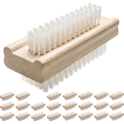 GEEZY - Nail Scrubbing Brush - Wooden - Double Sided - Nail Brush GEEZY - Nail Scrubbing Brush - Wooden - Double Sided - Nail Brush