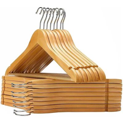 GEEZY - Wooden Coat Hangers - Trouser Bar - Coat Hanger GEEZY - Wooden Coat Hangers - Trouser Bar - Coat Hanger
