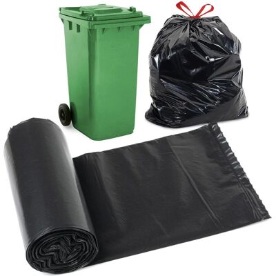 GEEZY - 130L Bin Bags - 10 Pack - Black - Bin bags GEEZY - 130L Bin Bags - 10 Pack - Black - Bin bags