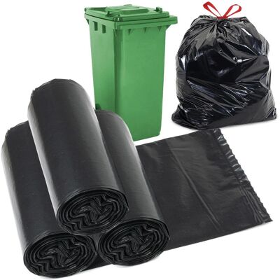 GEEZY - 30 Pack 130L - Black - 130L - Bin Bags GEEZY - 30 Pack 130L - Black - 130L - Bin Bags