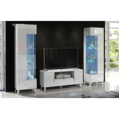 Furneo - Azzurro - White - High gloss & matte - Living Room Set Furneo - Azzurro - White - High gloss & matte - Living Room Set