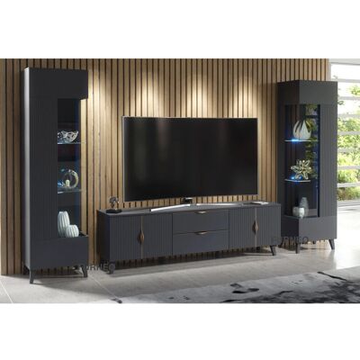Furneo - Azzurr - Grey - TV Stand - Furniture Furneo - Azzurr - Grey - TV Stand - Furniture