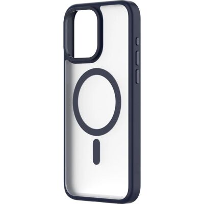 Coque Qdos iPhone 15 Pro Max Hybrid Soft + Snap - Titane Bleu - Publicité Coque Qdos iPhone 15 Pro Max Hybrid Soft + Snap - Titane Bleu - Publicité
