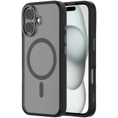 QDOS - Hybrid Soft Snap Case - Clear - Black - iPhone 16 QDOS - Hybrid Soft Snap Case - Clear - Black - iPhone 16