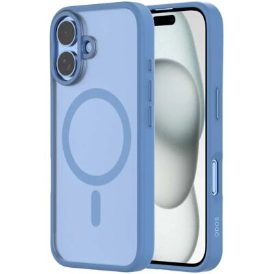 Qdos iPhone 16 Hybrid Soft + Snap Case - Clear / Ultramarine / Blue - Phone Case Qdos iPhone 16 Hybrid Soft + Snap Case - Clear / Ultramarine / Blue - Phone Case