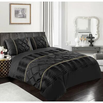 HomeSpace Direct Eleanor Embellished Pintuck Glitter Duvet Cover Set - Bedding Set HomeSpace Direct Eleanor Embellished Pintuck Glitter Duvet Cover Set - Bedding Set