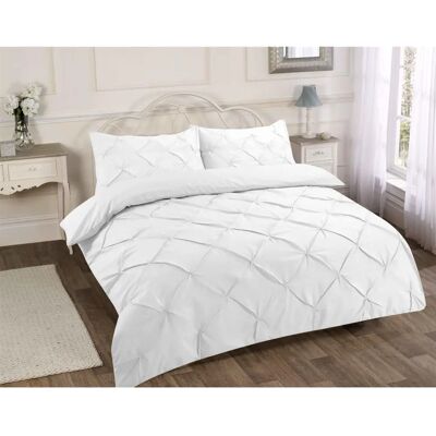 HomeSpace Direct - Pin Tuck Balmoral - White HomeSpace Direct - Pin Tuck Balmoral - White