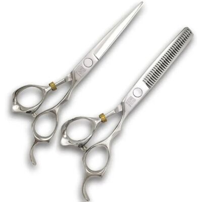 Titan Hair Cutting Scissors Set 6" Japanese Style for Barbers - Professional Titan Hair Cutting Scissors Set 6" Japanese Style for Barbers - Professional