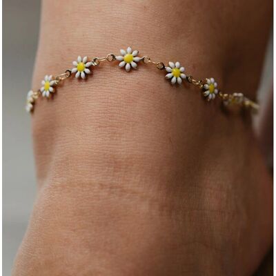 The Colourful Aura Multicolour Flower Charms Anklet - Summer Boho Style The Colourful Aura Multicolour Flower Charms Anklet - Summer Boho Style