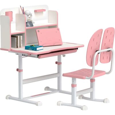 AIYAPLAY Kids Desk and Chair Set - Reading Rack, Pink - Kids Desk and Chair Set AIYAPLAY Kids Desk and Chair Set - Reading Rack, Pink - Kids Desk and Chair Set
