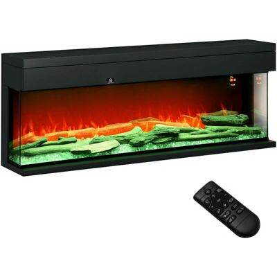 HOMCOM 152.4cm Electric Fireplace - Recessed, Wall Mount, Freestanding HOMCOM 152.4cm Electric Fireplace - Recessed, Wall Mount, Freestanding