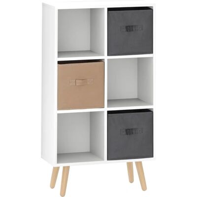 HOMCOM 6 Cube Storage Cabinet White - Storage Cabinet HOMCOM 6 Cube Storage Cabinet White - Storage Cabinet