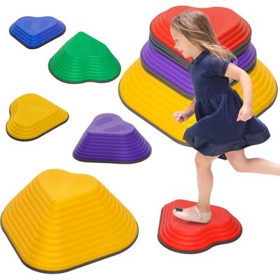 AIYAPLAY 6-Piece Kids Stepping Stones - Non-Slip - Stackable - Durable - Stepping Stones Set AIYAPLAY 6-Piece Kids Stepping Stones - Non-Slip - Stackable - Durable - Stepping Stones Set
