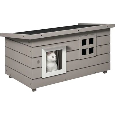 Pawhut - Wooden Cat House - Openable top - Cat house Pawhut - Wooden Cat House - Openable top - Cat house