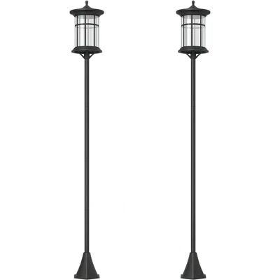 Outsunny - LED Post Light - Cool White - Outdoor post light Outsunny - LED Post Light - Cool White - Outdoor post light