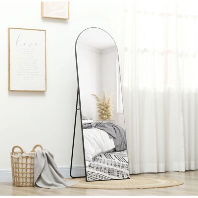HOMCOM Floor Mirror Wall Mount Leaning Standing Mirror - Floor Mirror HOMCOM Floor Mirror Wall Mount Leaning Standing Mirror - Floor Mirror