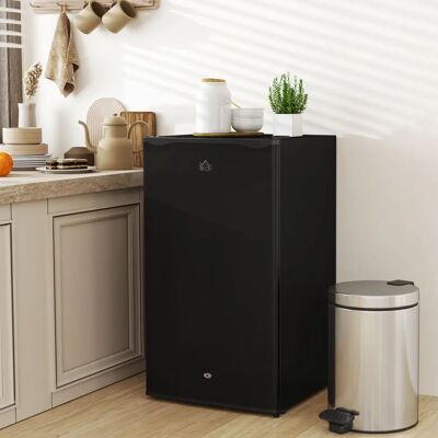 HOMCOM 91L Black Freestanding Under Counter Fridge with Lock HOMCOM 91L Black Freestanding Under Counter Fridge with Lock