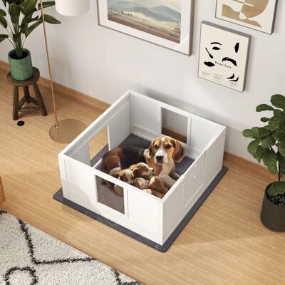 PawHut - Whelping Box - 100x96cm - Dog Crate PawHut - Whelping Box - 100x96cm - Dog Crate