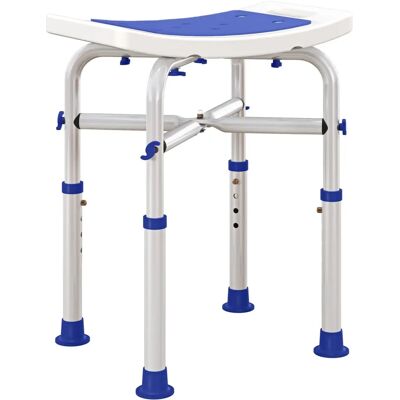 HOMCOM Adjustable Shower Stool - Foot Pads, Elderly, Disabled, Purple HOMCOM Adjustable Shower Stool - Foot Pads, Elderly, Disabled, Purple