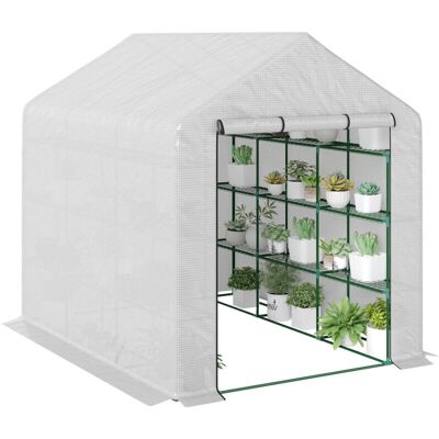 Outsunny Garden Greenhouse Walk-in Polycarbonate Steeple Grow House Outsunny Garden Greenhouse Walk-in Polycarbonate Steeple Grow House