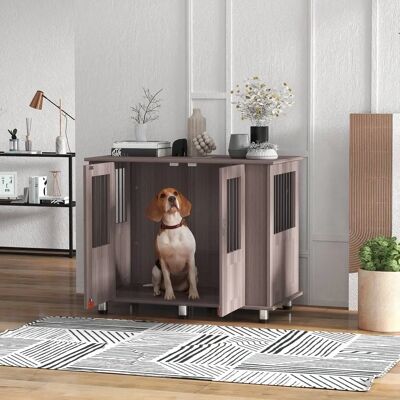 PawHut - Dog Crate Kennel Cage - Purple - End Table PawHut - Dog Crate Kennel Cage - Purple - End Table