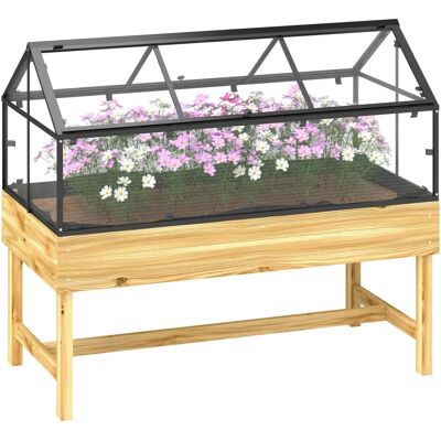 Outsunny - Raised Bed - Natural - Polycarbonate - Garden Bed Outsunny - Raised Bed - Natural - Polycarbonate - Garden Bed