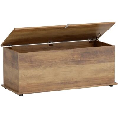 HOMCOM Grey Wood Grain Storage Chest 113L - Storage Chest HOMCOM Grey Wood Grain Storage Chest 113L - Storage Chest